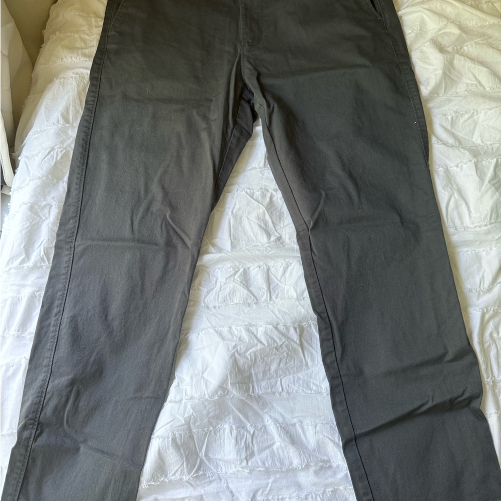 J. Crew Men's Charcoal Straight-Leg Chinos